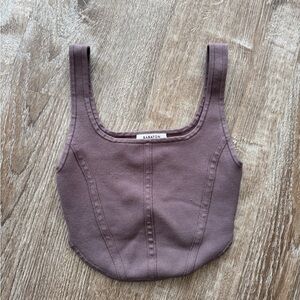 Babaton Dusty Rose Knit Tank